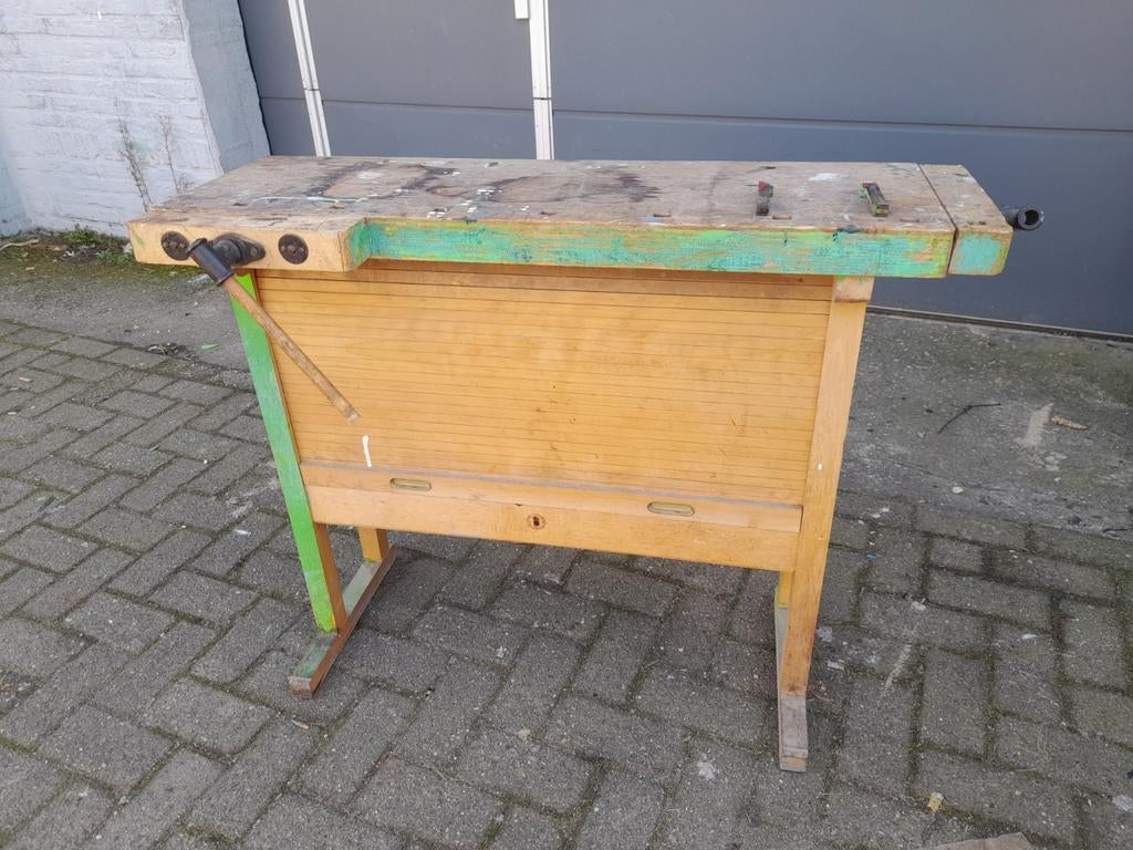 Vintage timmermans werkbank. Klein formaat., Doe-het-zelf en Verbouw, Werkbanken, Ophalen, Gebruikt