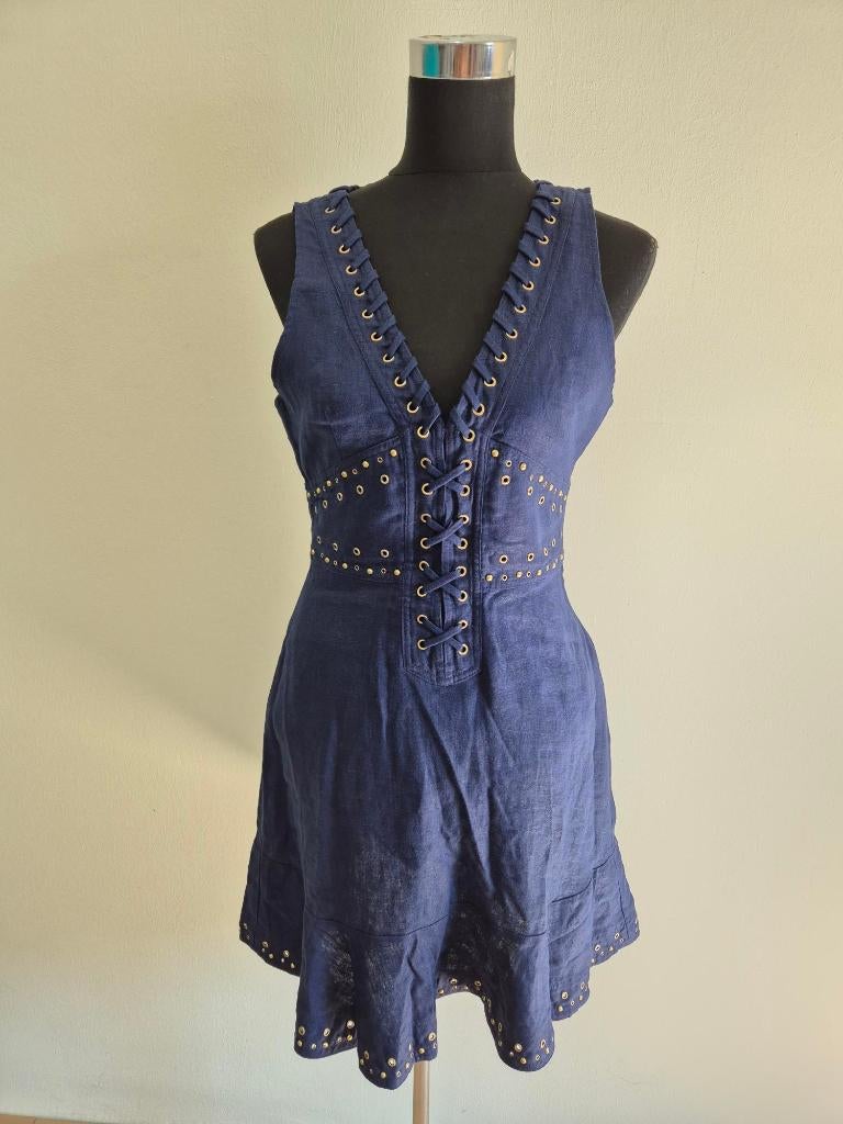 J147 - Ongedragen blauwe Michael Kors jurk maat S (1), Ophalen of Verzenden, Nieuw, Blauw