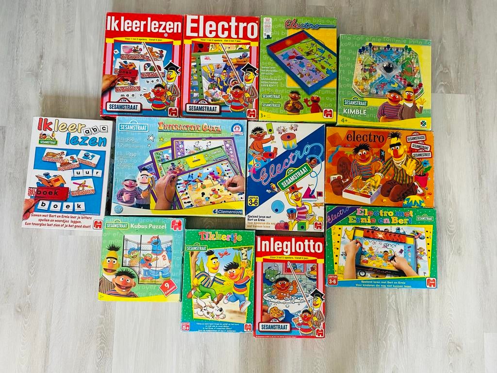 Sesamstraat Spelletjes Collectie - 14 Educatieve Spellen, Ophalen, Gebruikt, Puzzelen, Met geluid