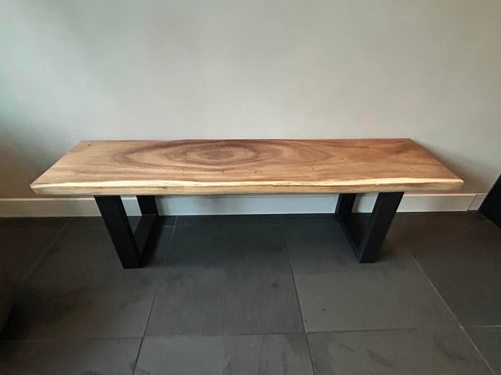 Boomstam wandtafel/tv meubel, Ophalen, Minder dan 50 cm, Zo goed als nieuw, 150 tot 200 cm