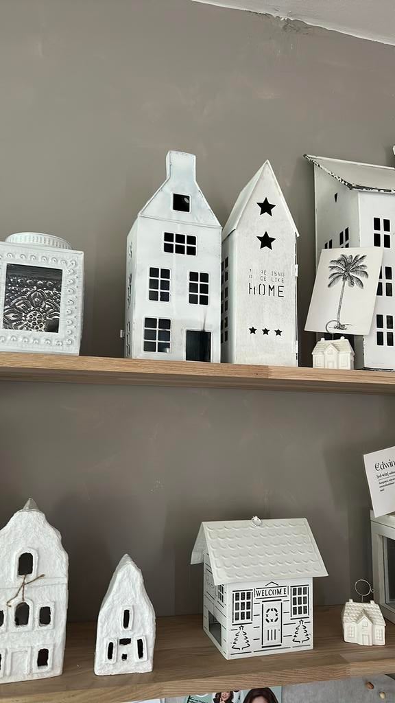 Witte sier Huisjes, Ophalen of Verzenden, Zo goed als nieuw