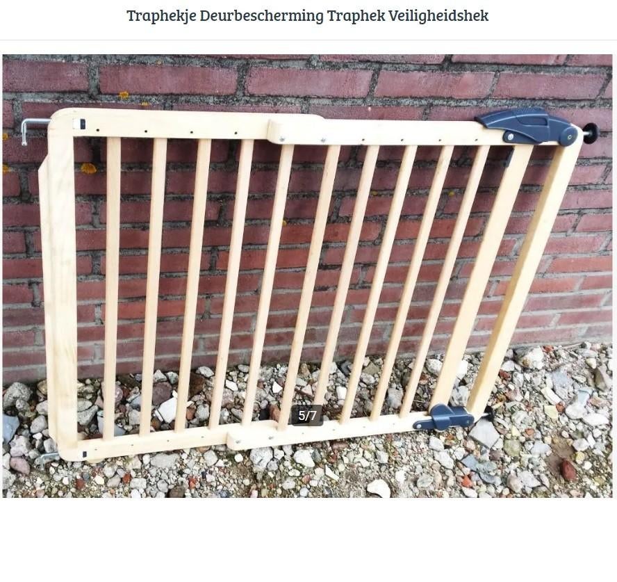 Houten Traphekje met klem. Voor baby’s, peuters , huisdieren, Kinderen en Baby's, Traphekjes, Ophalen of Verzenden, Hout, 100 tot 115 cm
