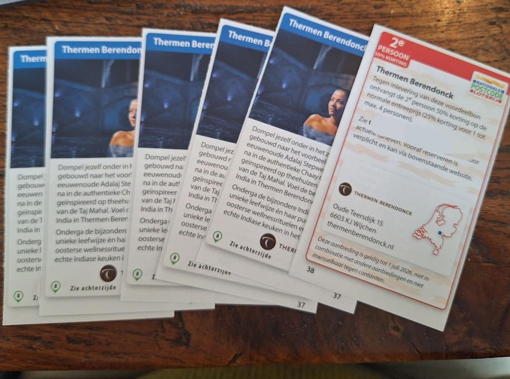 Thermen Berendonck 25-50% korting, Tickets en Kaartjes, Eén persoon, Kortingsbon, Spa of Sauna