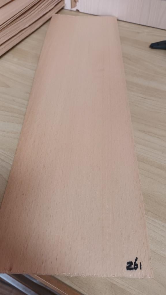 Beuken fineer 0,6mm , 55 x 15 cm, Ophalen of Verzenden