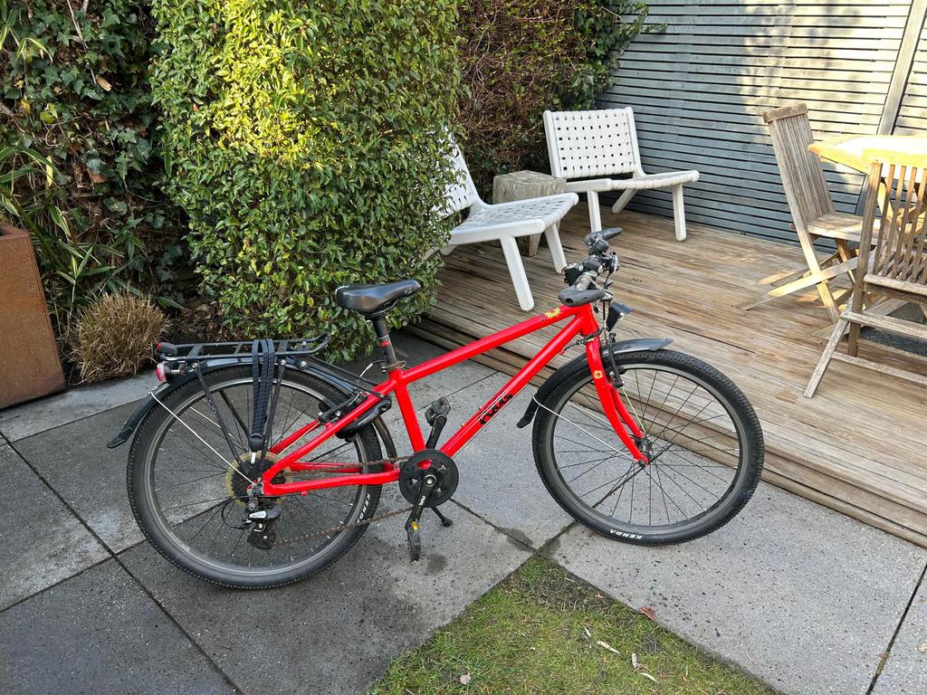 Te koop goed onderhouden roden Frog fiets maat 62, Ophalen, Gebruikt, 26 inch of meer, Versnellingen