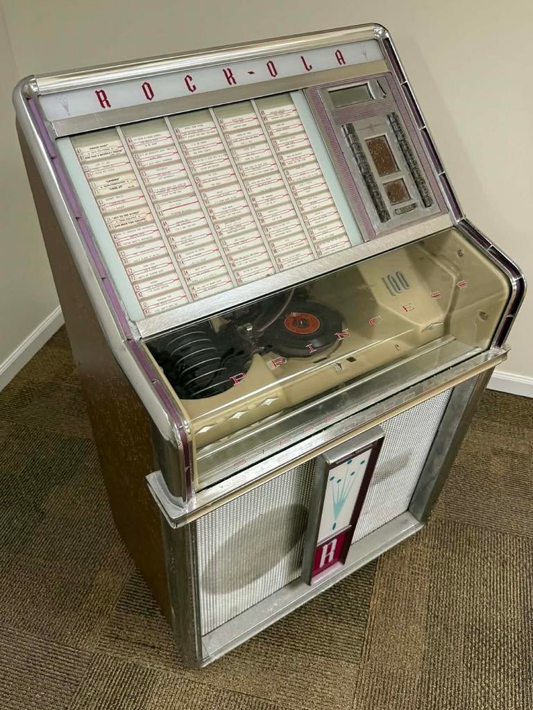 JUKEBOX: ROCKOLA model 1493 PRINCESS, Ophalen, Gebruikt, Rock Ola, Info@originaljukeboxcompany.nl