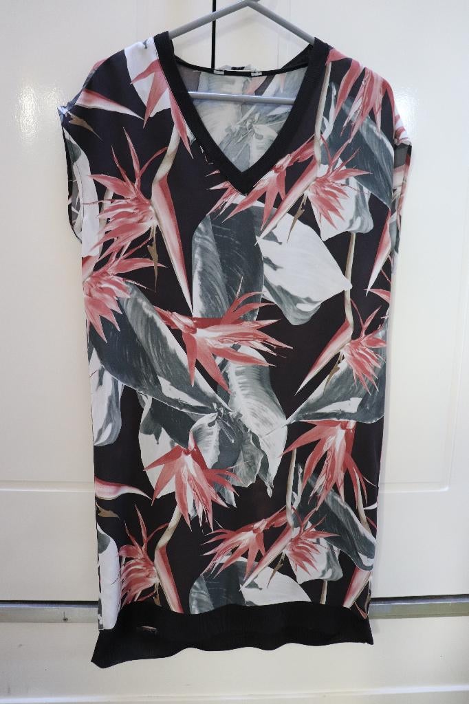 Zwart/grijs/roze tuniekjurk, merk YAYA, maat 36, Zwart, Ophalen of Verzenden, Zo goed als nieuw, Yaya