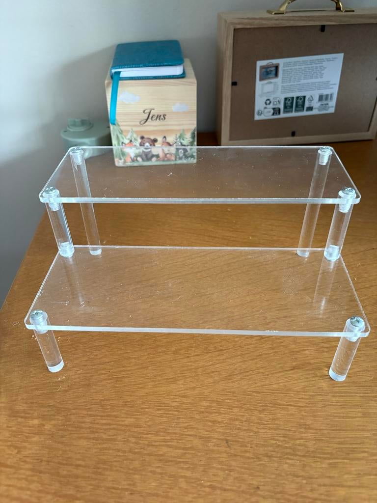 Acryl Display Standaard - 2 Laags, Ophalen of Verzenden, Gebruikt
