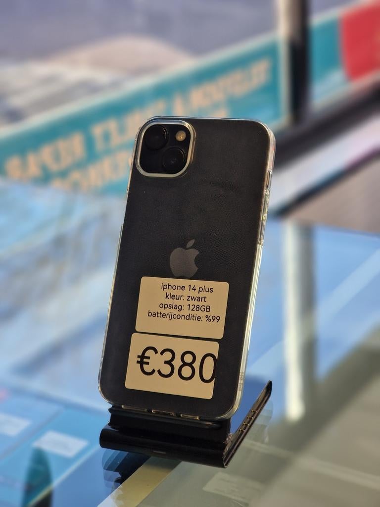 Iphone 14 plus.  128 GB.   2 jaar garantie, Ophalen of Verzenden, Zo goed als nieuw, Zwart, 128 GB