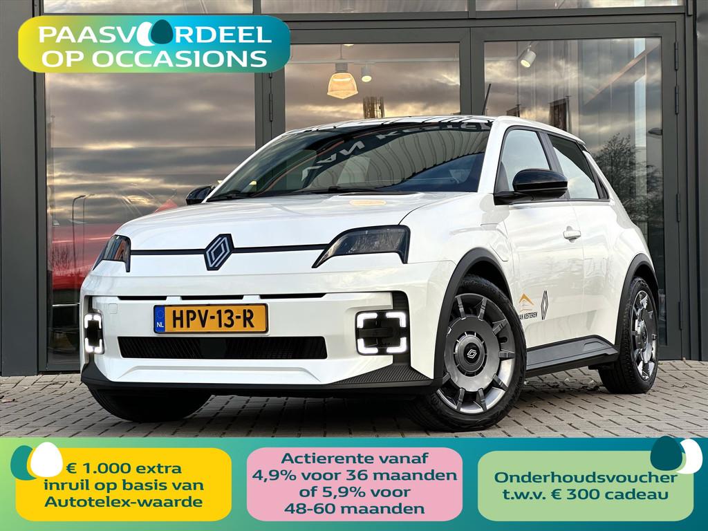 Renault 5 Night & Day 40kWh 120pk | Stoelverw. | DC Snellade, Auto's, Renault, Stof, Gebruikt, Zwart, Lane Keeping Assist
