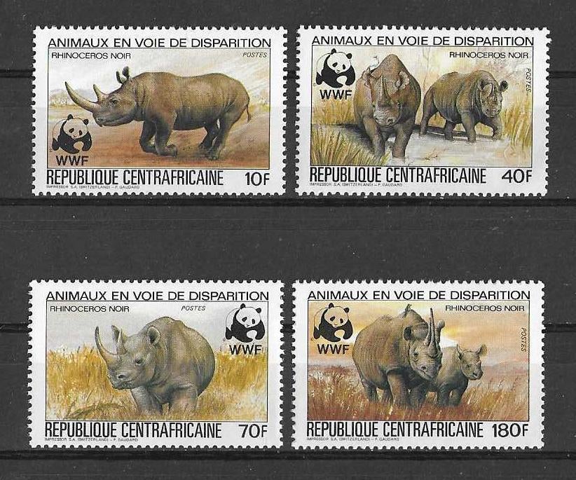 Centraal Afrikaanse Republiek Michel 985 A-988 A postfr. WNF, Ophalen of Verzenden, Overige landen, Postfris
