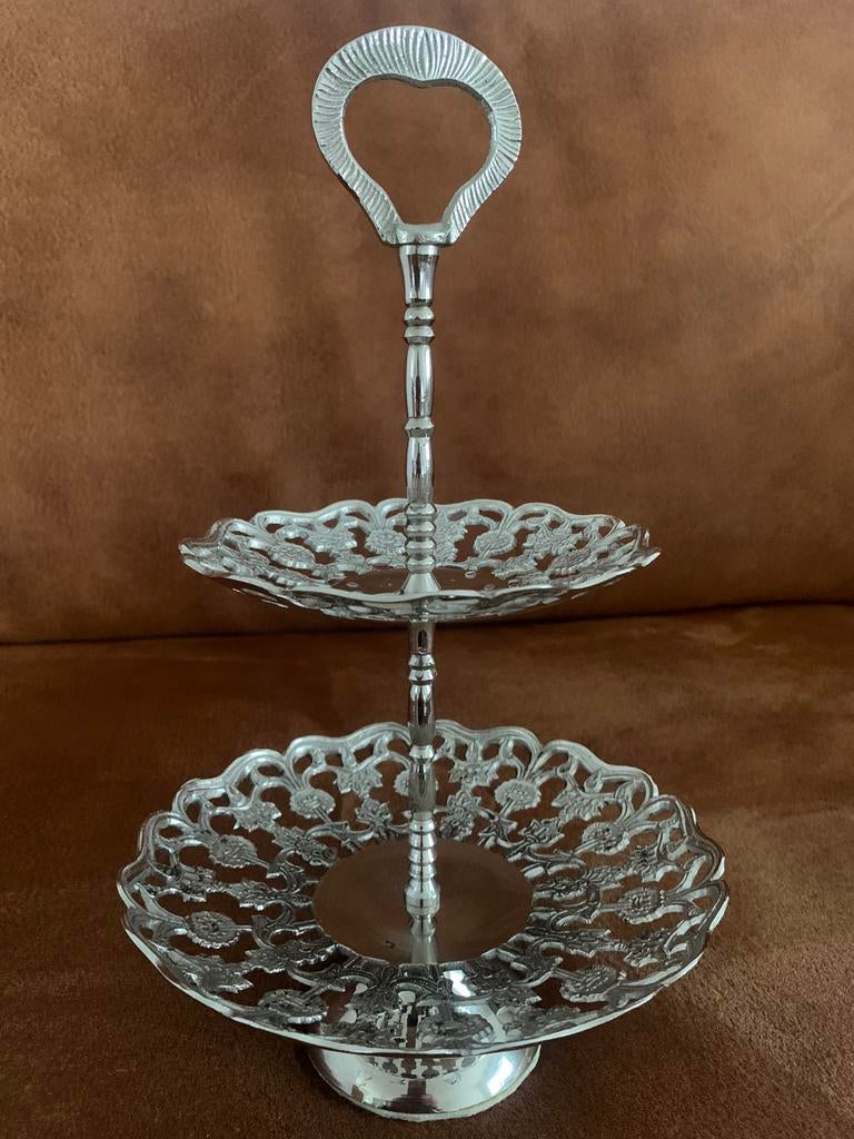 Uniek Vintage Messing Etagere - top conditie - 60’s, Ophalen of Verzenden