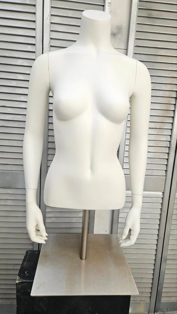 Witte dames torso.       Etalagepop paspop, Ophalen