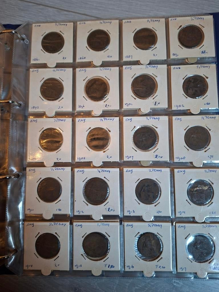 Collectie Engelse Halve en Hele Pennies (1861-1967), Ophalen of Verzenden