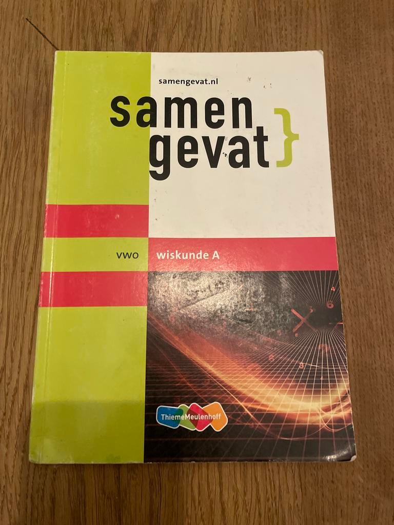 Samengevat VWO Wiskunde A - ThiemeMeulenhoff, Ophalen of Verzenden, Beta, Gelezen, WO