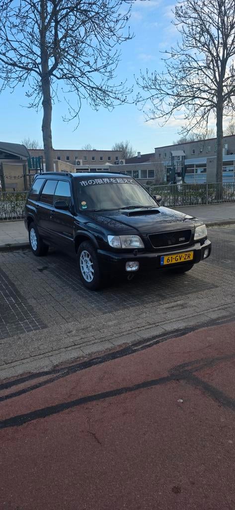 Subaru Forester 2.0 Turbo 2001 Zwart, Auto's, Subaru, 1994 cc, 1800 kg, 4 cilinders, Zwart