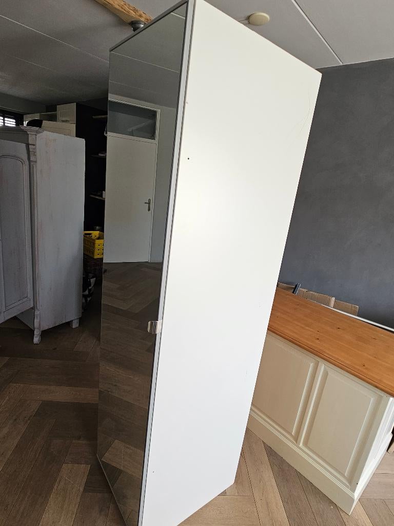 Pax Kast met spiegeldeur, Ophalen, Met plank(en), Gebruikt, 200 cm of meer