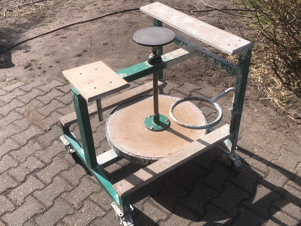 Pottenbakken draaischijf, Ophalen, Gebruikt