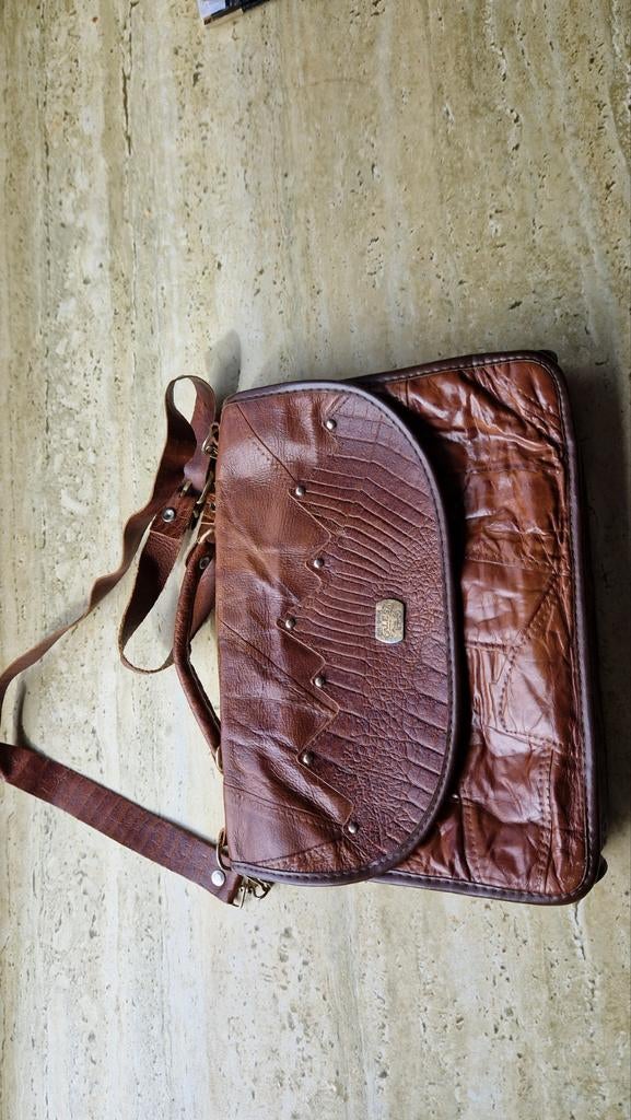 Aparte leren hand/schouder tas Original Calesa, Ophalen of Verzenden, Handtas