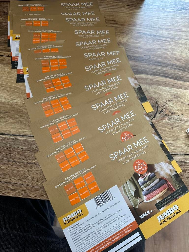 Van der Valk Badtextiel Spaaractie Zegels Jumbo AH Spar, Jumbo, Ophalen