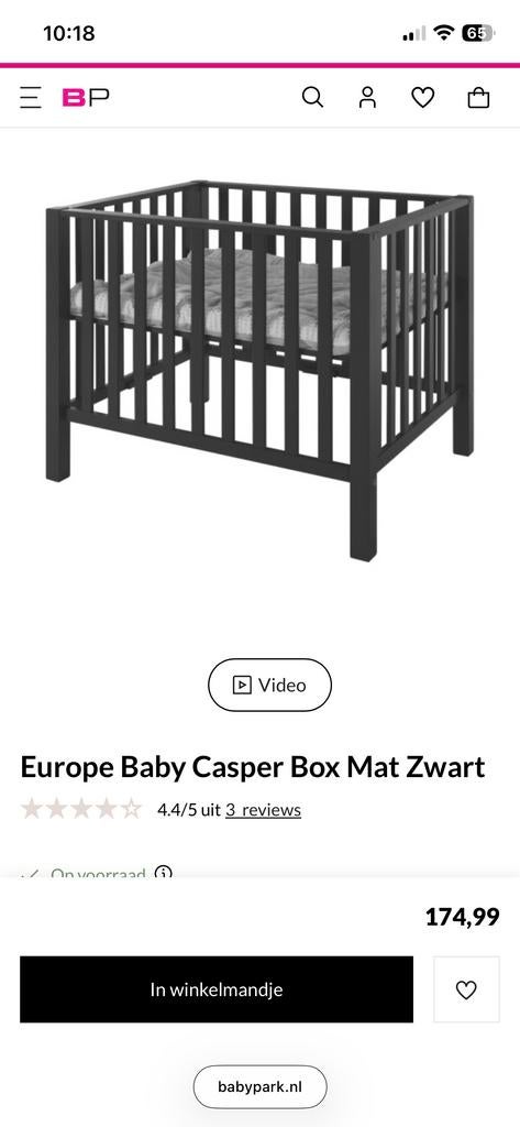 Complete boxset: box, matras, hoes, boxkleed, opbergzak, Kinderen en Baby's, Boxen, Ophalen, Zo goed als nieuw, Vierkant, In hoogte verstelbaar
