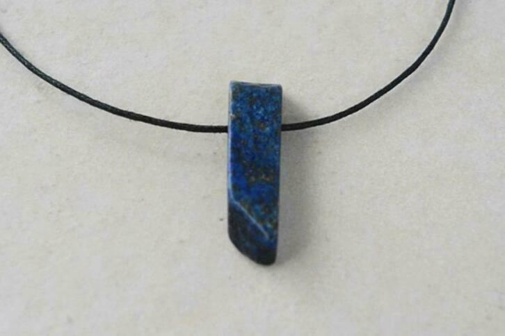 03. Lapis Lazuli doorboorde hanger, Ophalen of Verzenden, Mineraal
