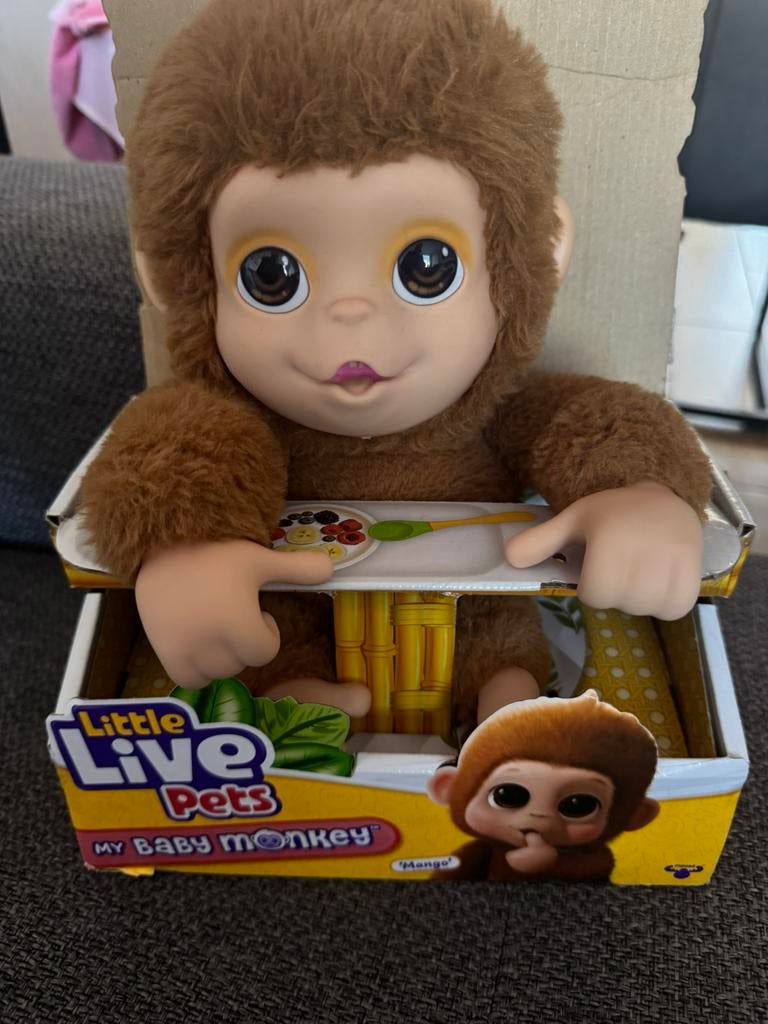 Little live pets monkey, Verzamelen, Poppen, Ophalen of Verzenden, Zo goed als nieuw, Pop