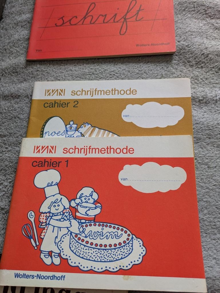Schrijfmethodes cahier 1 en 2 Wolters-Noordhoff, Ophalen of Verzenden