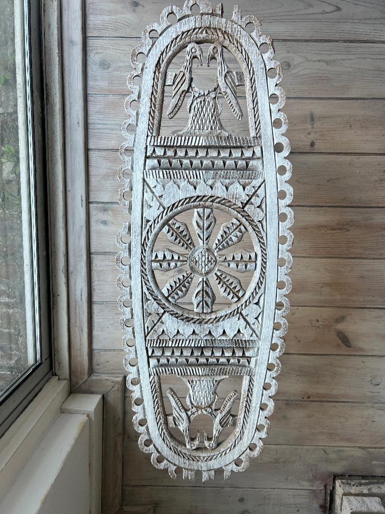 Opengewerkte boho bijzettafel / salontafel/ Ibiza stijl, Ophalen, Minder dan 45 cm, Gebruikt, 75 cm of meer