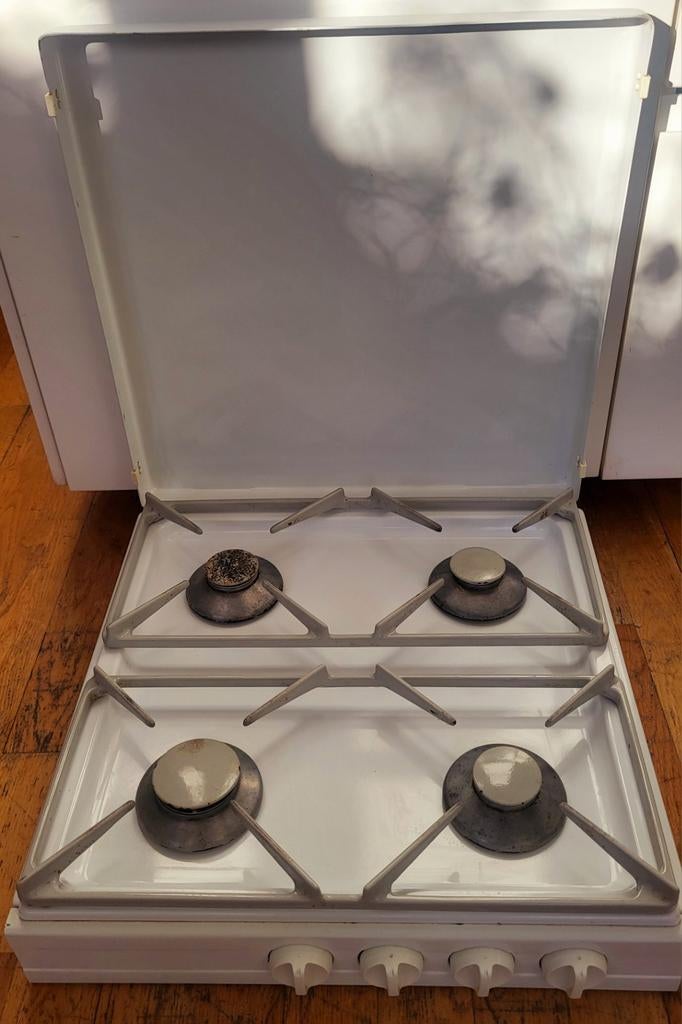 Gasstel 4 pits, Ophalen, Gebruikt, Minder dan 85 cm, 4 kookzones