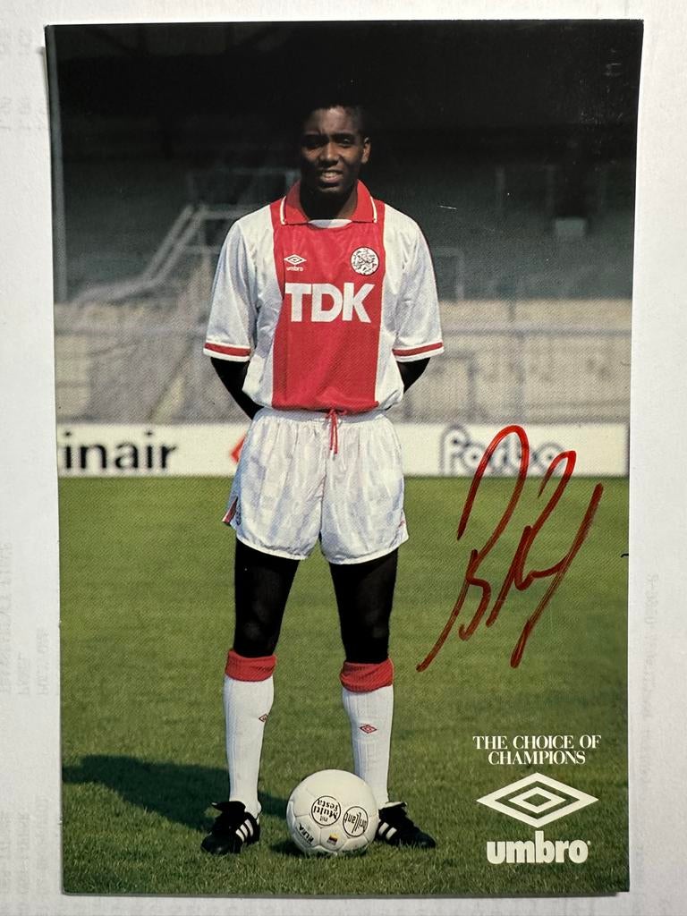 Ansichtkaart Brian Roy met handtekening, Ophalen, 1980 tot heden, Ongelopen