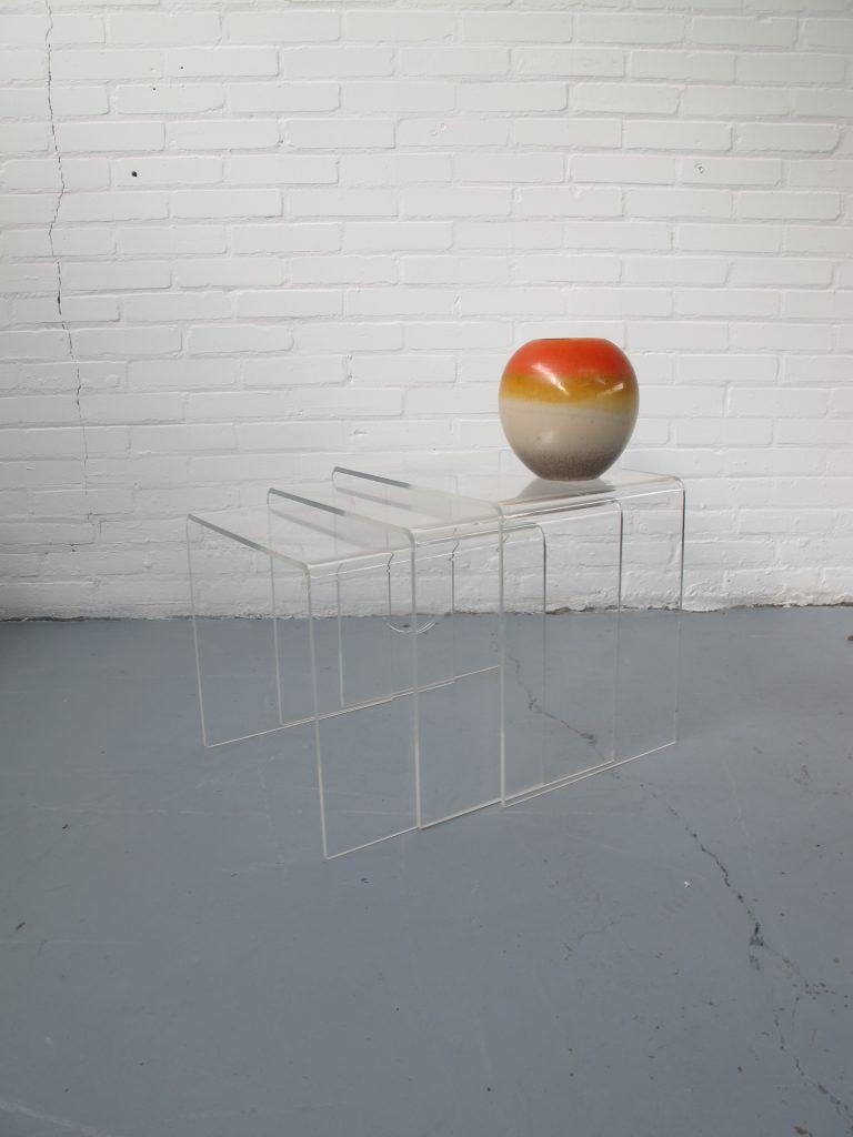 Jaren 70 Plexiglas Nesting Tafels, Ophalen of Verzenden, Huis en Inrichting