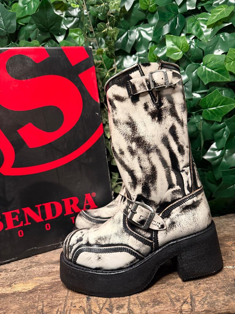 geweldig mooie vintage biker boots van Sendra maat 40