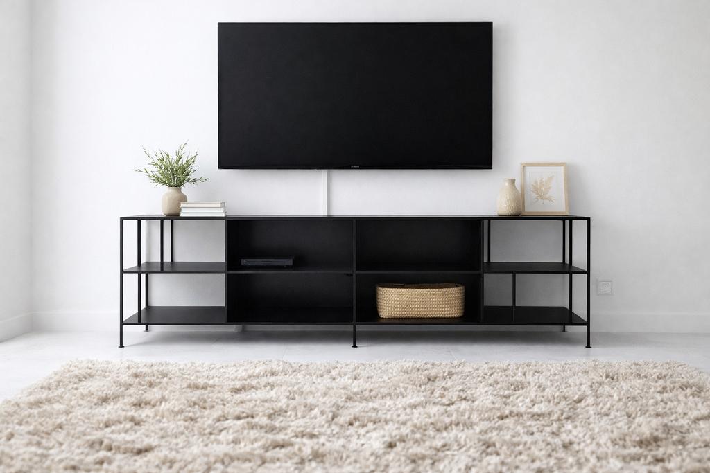 Pols Potten TV Meubel - IJzer - 180cm breed, Ophalen, Gebruikt, 150 tot 200 cm, Minder dan 100 cm