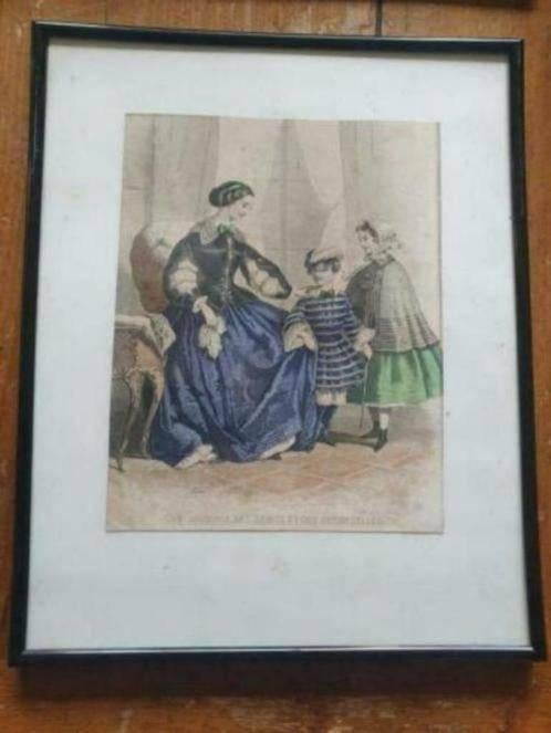 Gravure Kostuum Journal des Dames et des Demoiselles Bodin, Ophalen