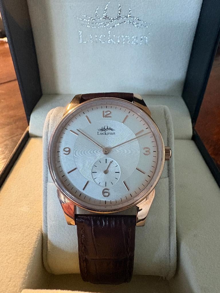 Herenhorloge, Sieraden, Tassen en Uiterlijk, Horloges | Heren, Overige merken, Overige materialen, Leer, Polshorloge