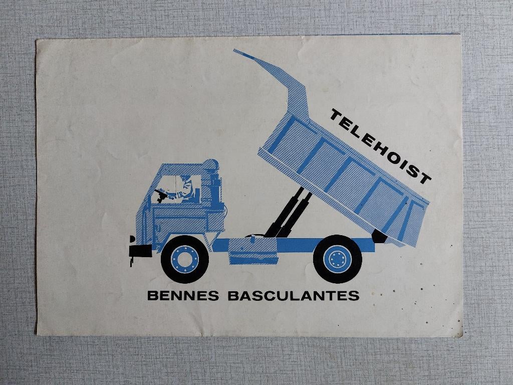 Brochure / Folder TELEHOIST - Bennes Basculantes, Ophalen of Verzenden, Gelezen, Overige merken