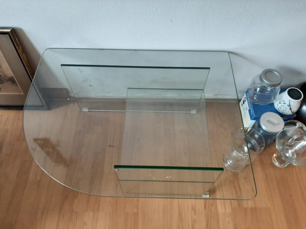 Glazen Tweedeks Salontafel - Stijlvol Design, Ophalen