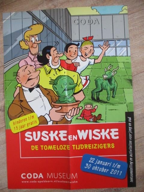 adv10400 suske en wiske poster 6, Verzamelen, Ophalen, Suske en Wiske, Gebruikt, Plaatje, Poster of Sticker