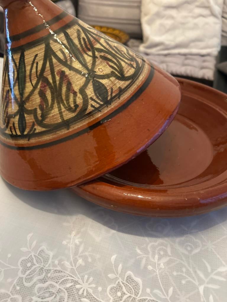 Authentieke Marokkaanse Tagine Aardewerk, Huis en Inrichting, Keuken | Keukenbenodigdheden, Gebruikt, Ophalen of Verzenden