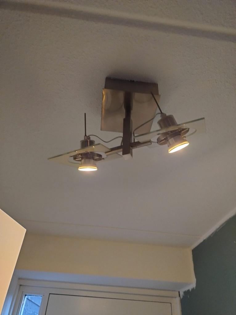Plafondlamp - Gratis Ophalen, Ophalen, Zo goed als nieuw, Glas