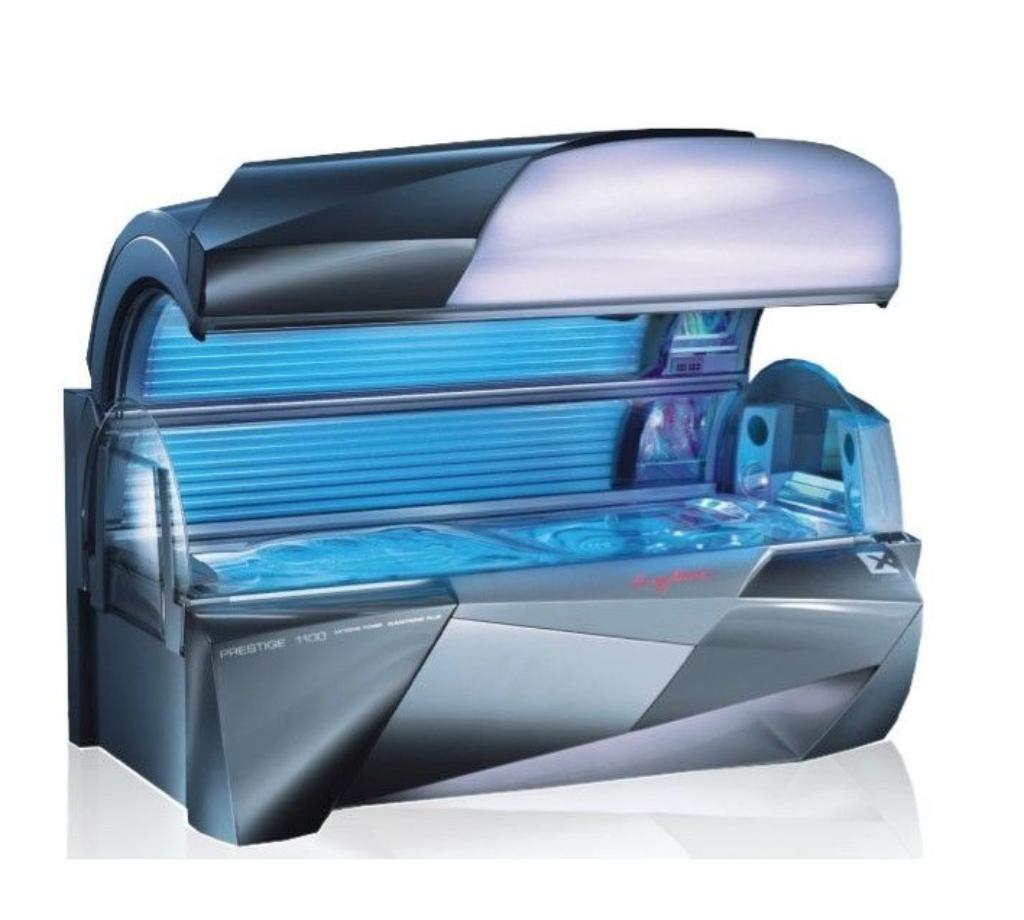 Ergoline Prestige 1100 Occasion, Ophalen of Verzenden, Zonnebank dubbelzijdig, 15 lampen of meer