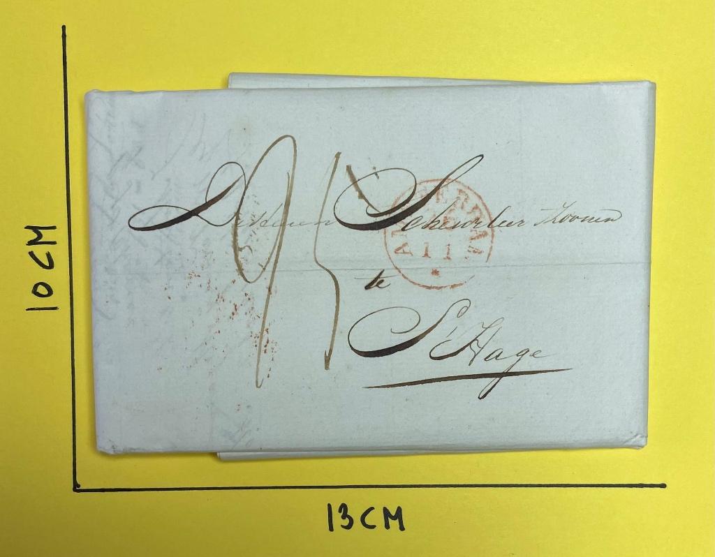 Nederland posthistorie Amsterdam-Den Haag 11 november 1846, Verzenden, Envelop