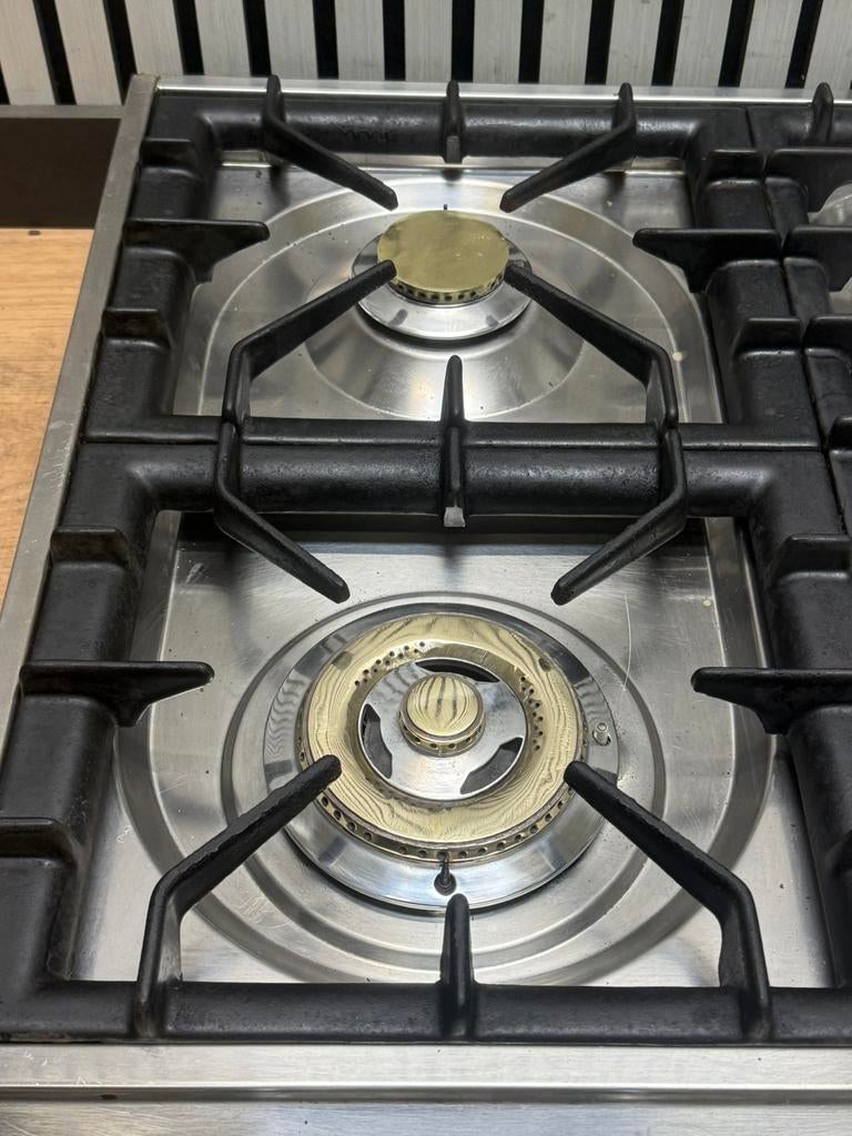 Luxe Boretti 5 pits kookplaat RVS 90 cm, De schout 4, Fornello Esperta, Refurbished, Ophalen of Verzenden