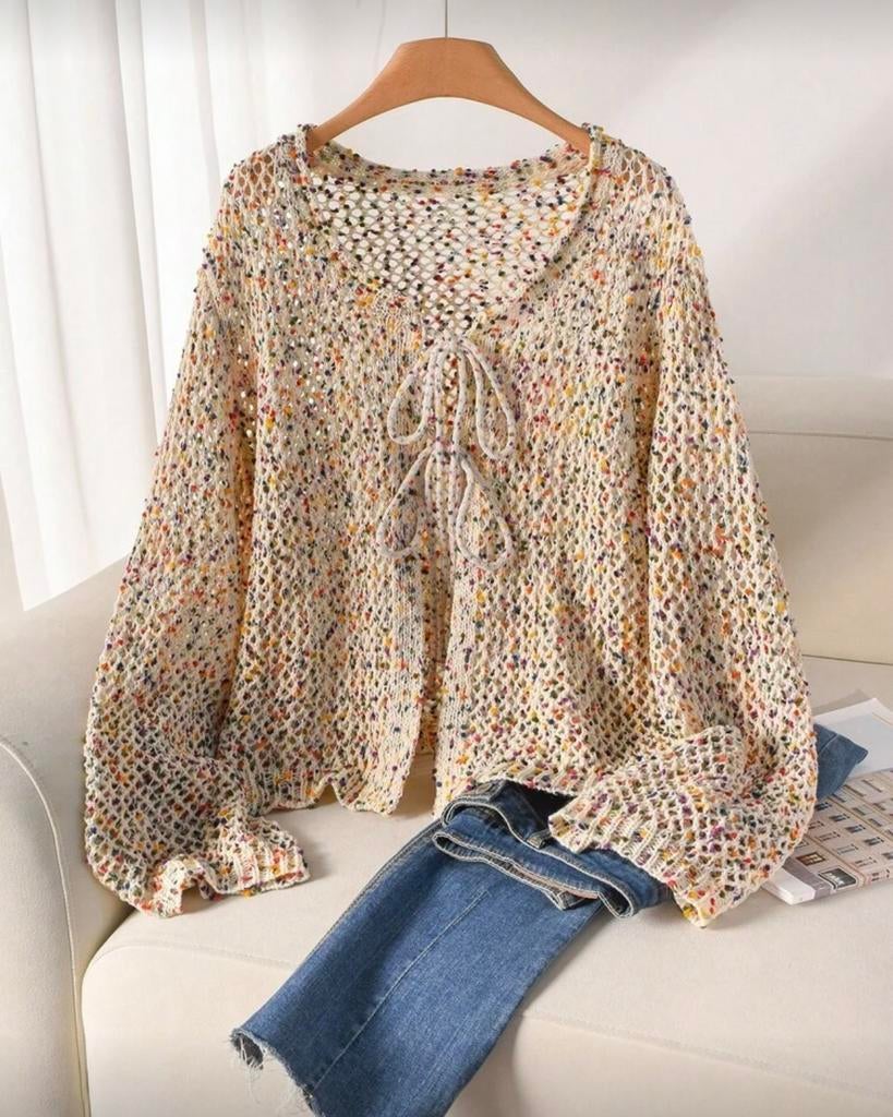 Vest Rita (44-52), Kleding | Dames, Grote Maten, Nieuw, Trui of Vest, Beige, Ophalen of Verzenden