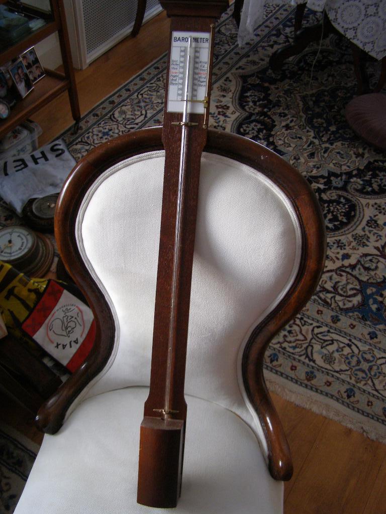 Toricelli barometer, Hollands glazen plaatje met tekst 97 cm, Audio, Tv en Foto, Weerstations en Barometers, Ophalen, Gebruikt