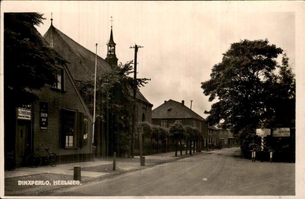 Dinxperlo - Heelweg - Straat, Verzamelen, Ansichtkaarten | Nederland, Ophalen of Verzenden, 1920 tot 1940, Gelopen, Gelderland