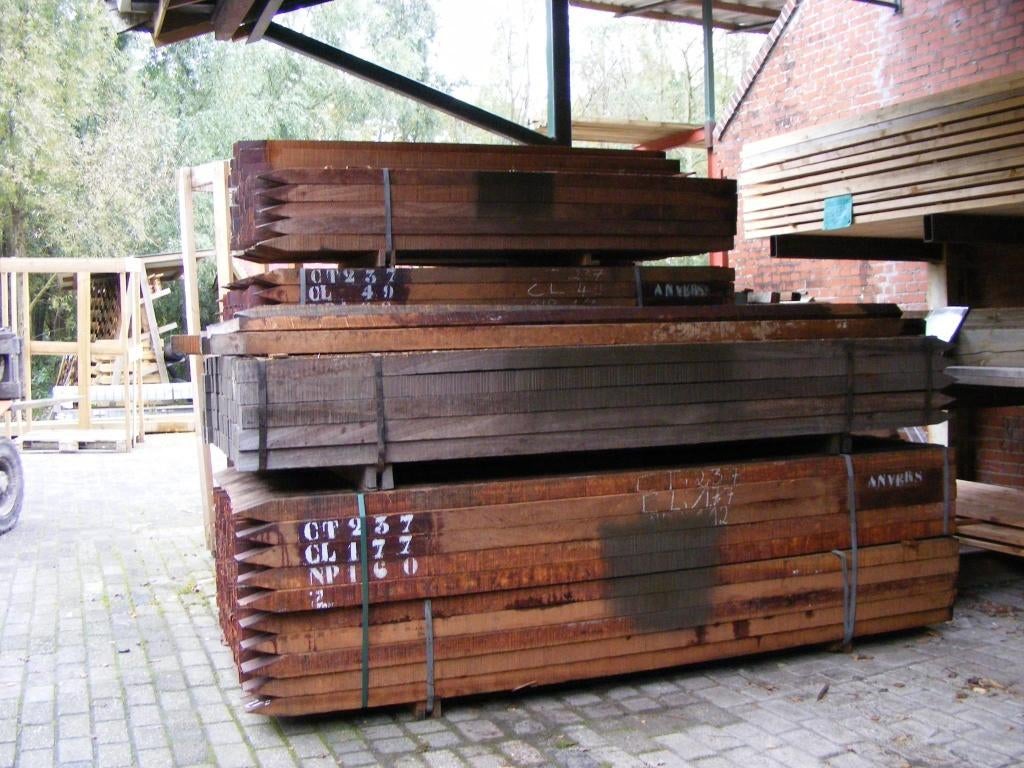 Palen hardhout en piketpaal, Tuin en Terras, Ophalen, Palen, Nieuw, Hardhout