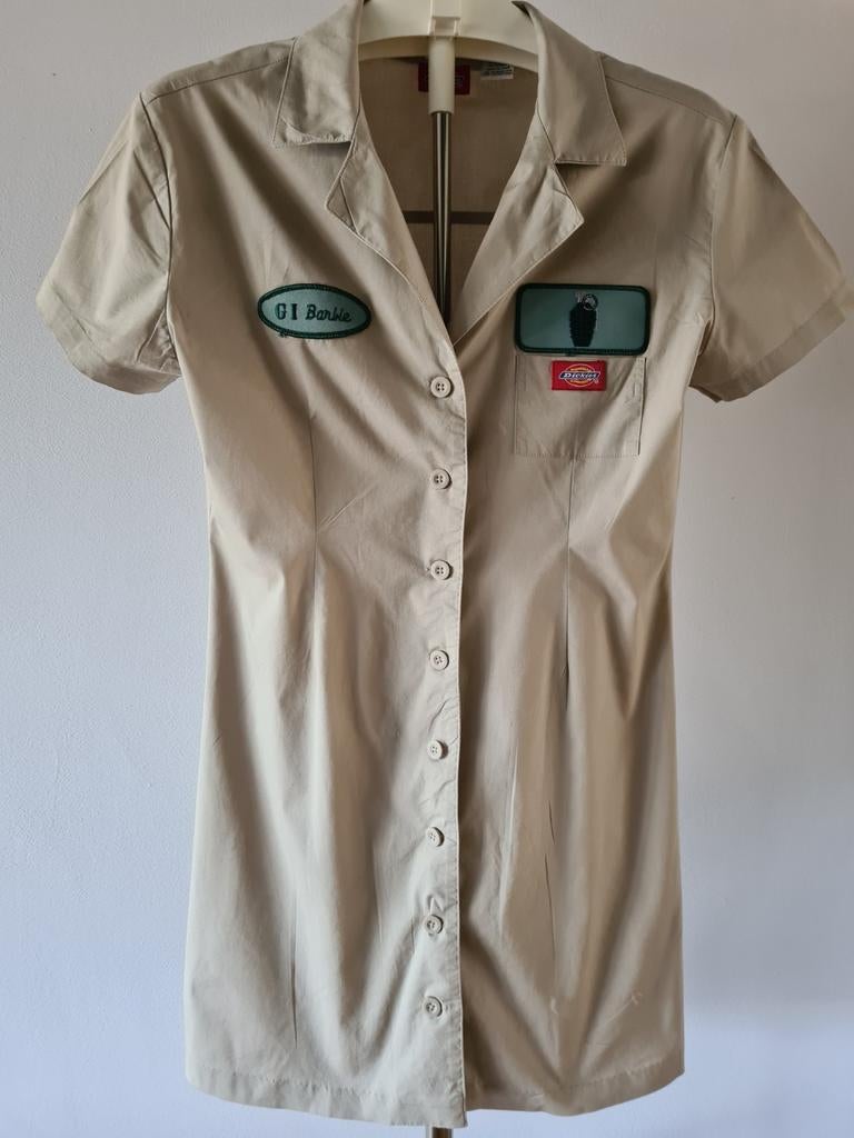 Carnaval jurk GI Barbie maat 36 S small Dickies, Ophalen of Verzenden, Zo goed als nieuw, Maat 36 (S), Carnaval