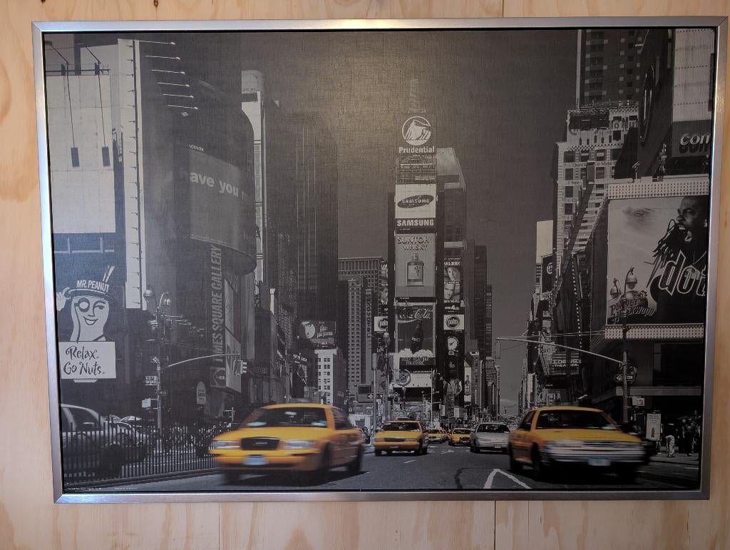 Schilderij New York Yellow Cab - IKEA 140x100, Ophalen, Gebruikt